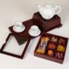 Wooden Tea Bag Organizer Box with Warmer Delsa