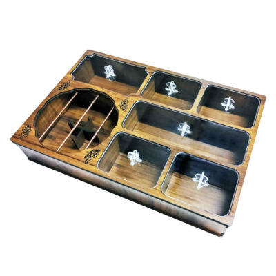 Wooden Tea Bag Organizer Box with Warmer Janan