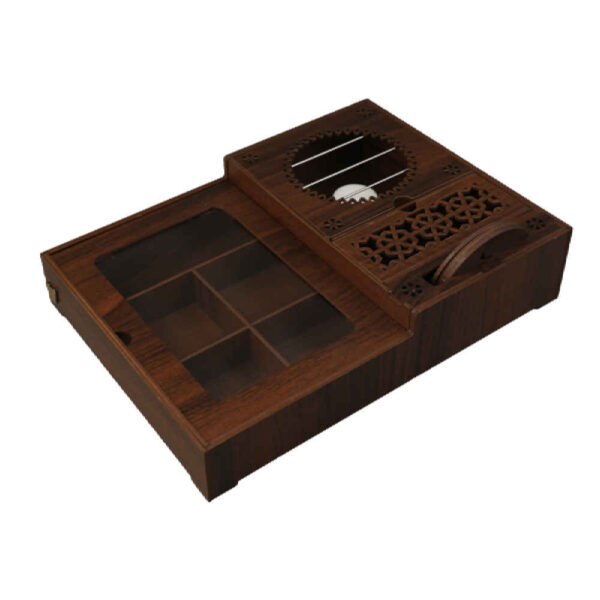 Tea Storage Organizer with Warmer – Mahyas Edition