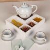 Wooden Tea Bag Organizer Box with Warmer Maral