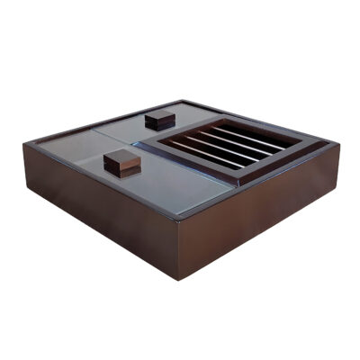 Wooden Tea Bag Organizer Box with Warmer Mina