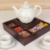 Wooden Tea Bag Organizer Box with Warmer Mina