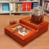 Wooden Tea Bag Organizer Box with Warmer Nafas