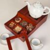 Wooden Tea Bag Organizer Box with Warmer Nafas