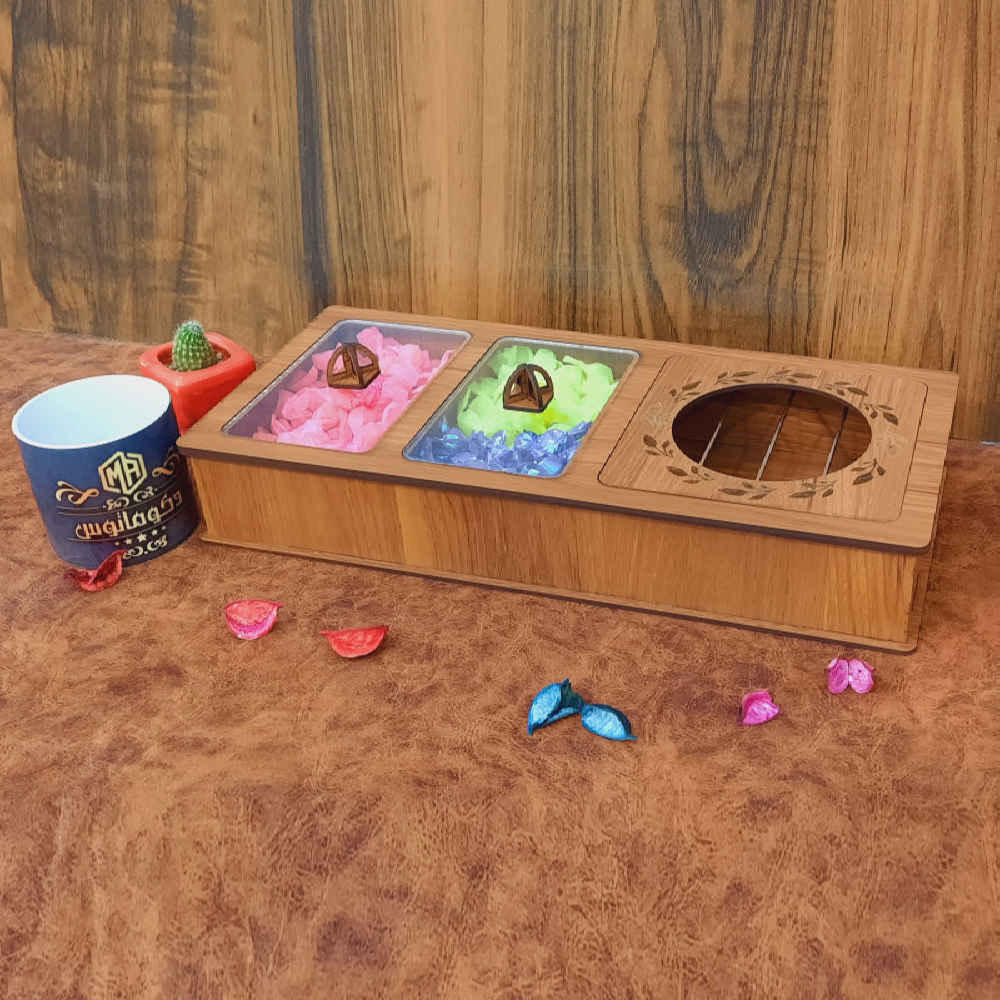 Multi-Functional Tea Box with Warmer and Compartments