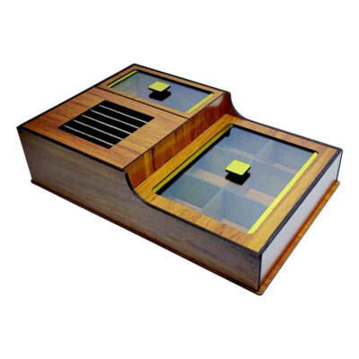 Wooden Tea Bag Organizer Box with Warmer Negar