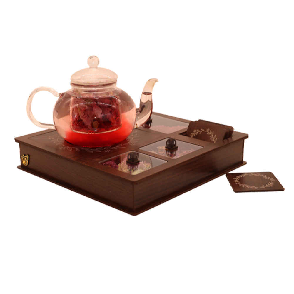 Modern Tea Storage with Built-In Warmer