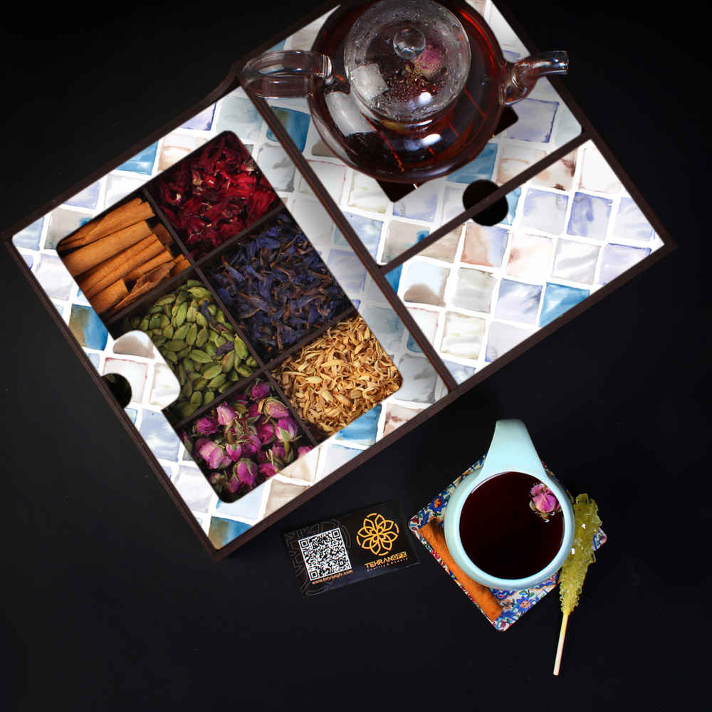 Wooden Tea Box With Warmer Model Unique » ShopiPersia