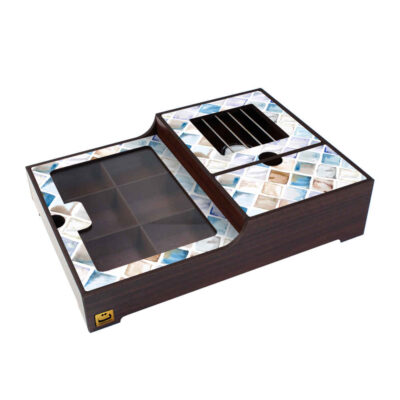 Wooden Tea Bag Organizer Box with Warmer Unique
