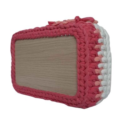 Crochet Storage Basket Yarn Red Baran