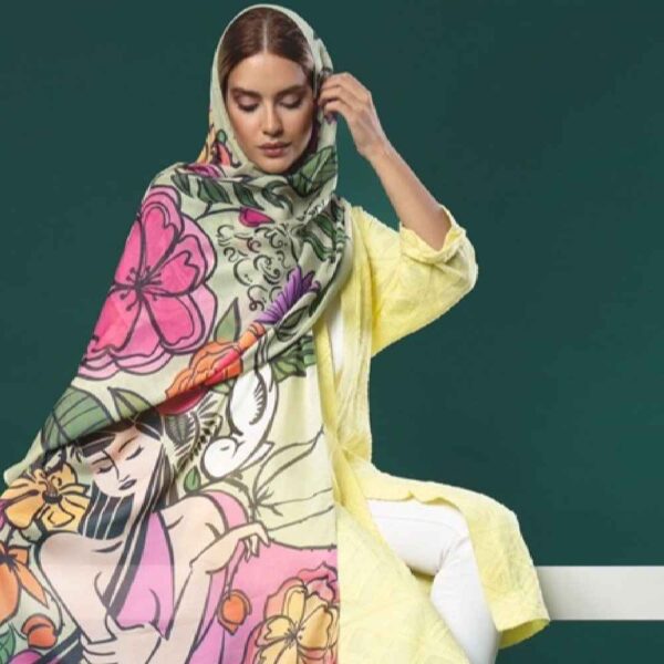 Persian Printed Shawl Artistic & Lightweight Nafas