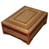 Handcrafted Wooden Jewelry Box with Persian Khatam Design - Ahoura