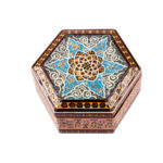 Handcrafted Wooden Jewelry Box with Persian Khatam Design – Haleh