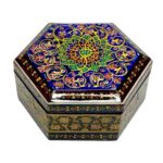 Handcrafted Wooden Jewelry Box with Persian Khatam Design - Hatam