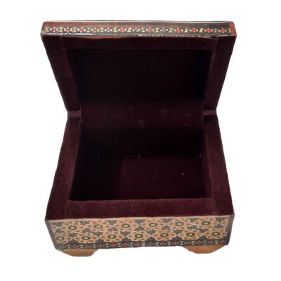 Handcrafted Wooden Jewelry Box with Persian Khatam Design – Hedieh