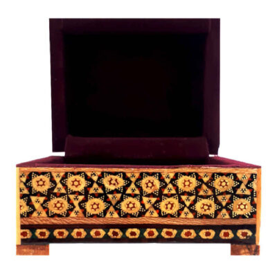 Handcrafted Wooden Jewelry Box with Persian Khatam Design – Javid