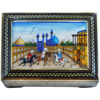 Handcrafted Wooden Jewelry Box with Persian Khatam Design – Naghsh Jahan