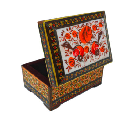 Handcrafted Wooden Jewelry Box with Persian Khatam Design – Parmis
