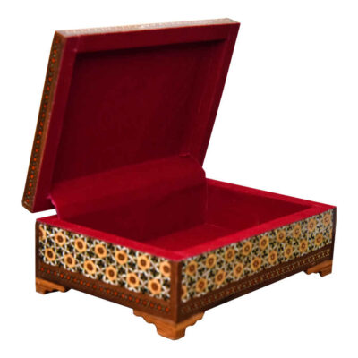 Handcrafted Wooden Jewelry Box with Persian Khatam Design – Parto