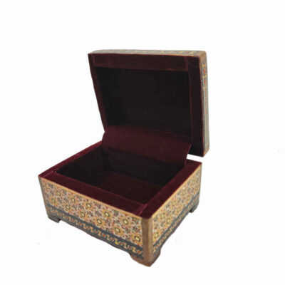 Handcrafted Wooden Jewelry Box with Persian Khatam Design – Roshan