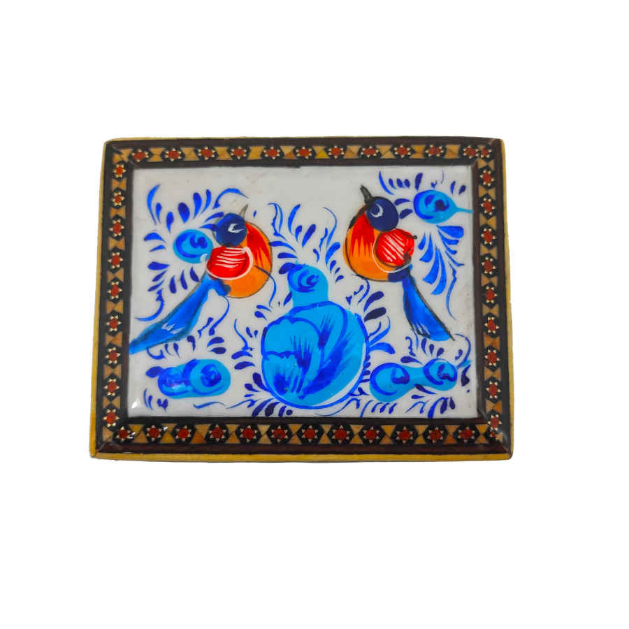 Handcrafted Wooden Jewelry Box with Persian Khatam Design - Roshan