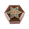Handcrafted Wooden Jewelry Box with Persian Khatam Design - Vania