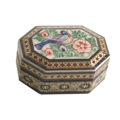 Handcrafted Wooden Jewelry Box with Persian Khatam Design – Anahita