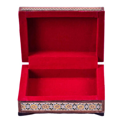 Handcrafted Wooden Jewelry Box with Persian Khatam Design – Atoosa