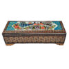 Wooden Pencil Box Handcrafted with Persian Khatamkari Art Omana