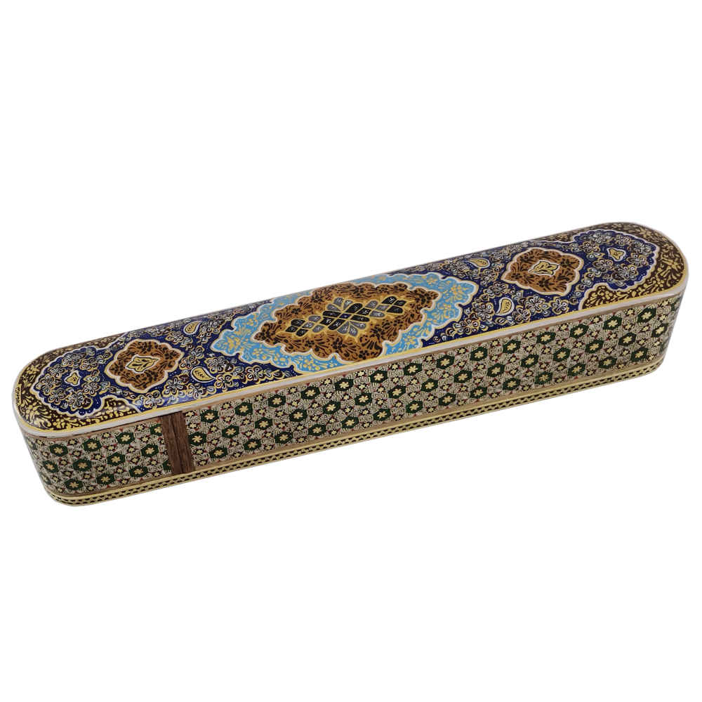 KhatamKari Wooden Pen & Pencil Case Tazhib