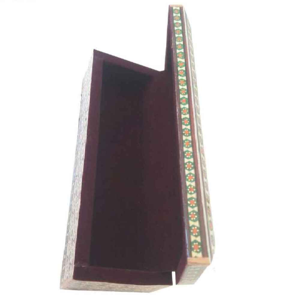Wooden Pencil Box Handcrafted with Persian Khatamkari Art Tina