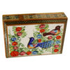 Persian Wooden Playing Card Box - Khatam Enameled Birds