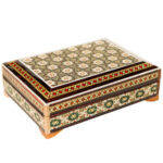 Persian Wooden Playing Card Box - Khatam Enameled Dorra