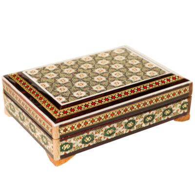 Persian Wooden Playing Card Box – Khatam Enameled Dorra