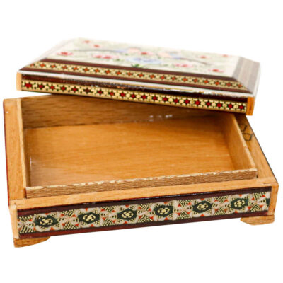 Persian Wooden Playing Card Box – Khatam Enameled Homa