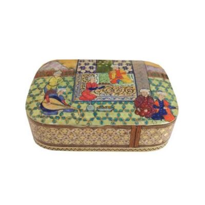 Persian Wooden Playing Card Box – Khatam Enameled Maktab