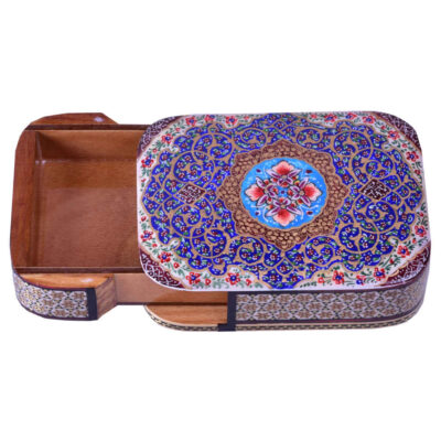 Persian Wooden Playing Card Box – Khatam Enameled Orkideh