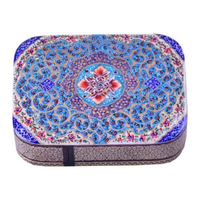 Persian Wooden Playing Card Box – Khatam Enameled Orkideh