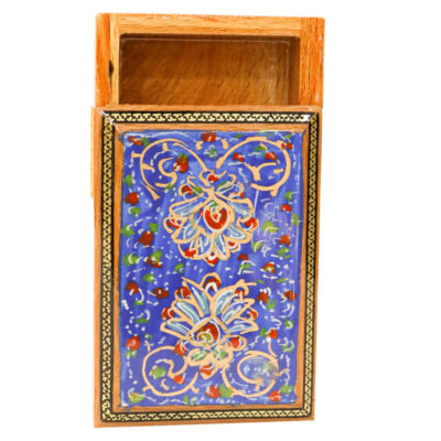Persian Wooden Playing Card Box – Khatam Enameled Tashib