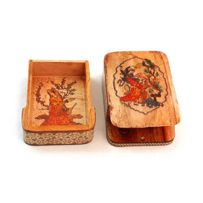 Persian Wooden Playing Card Box – Khatam Enameled Miniature