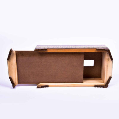 Handcrafted Persian Wooden Tissue Box Cover – Khatamkari Borna