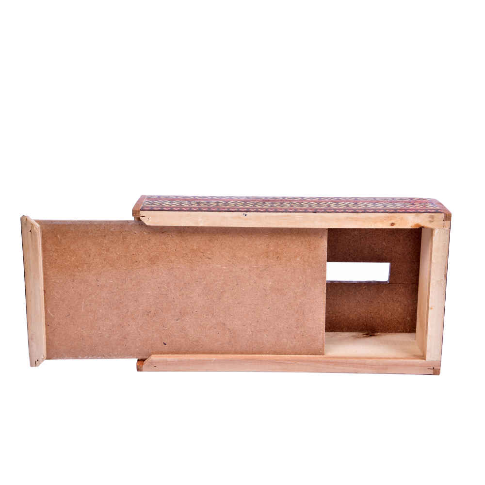 Handcrafted Persian Wooden Tissue Box Cover – Khatamkari Chakavak