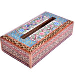 Handcrafted Persian Wooden Tissue Box Cover – Khatamkari Chakavak