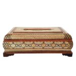 Handcrafted Persian Wooden Tissue Box Cover – Khatamkari Sepid