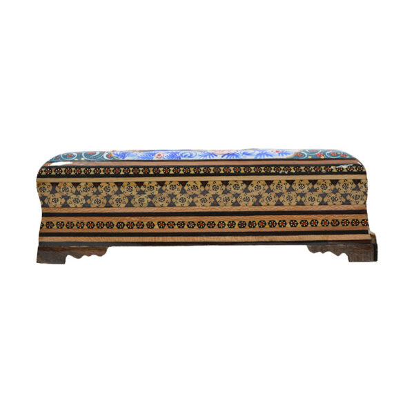 Handcrafted Persian Wooden Tissue Box Cover – Khatamkari Sonati