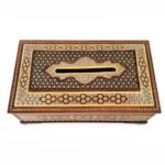 Handcrafted Persian Wooden Tissue Box Cover – Khatamkari Toran