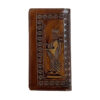 Persian Leather Long Wallet for Men with Kohan Design