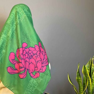 Persian Artistic Print Scarf for Women – Luxe and Vibrant Javdan Design