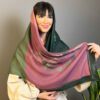 Persian Artistic Print Scarf for Women - Luxe and Vibrant Negarina Design