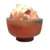 Persian Bowl Salt Lamp - Rima Model with Wooden Base & Salt Chunks